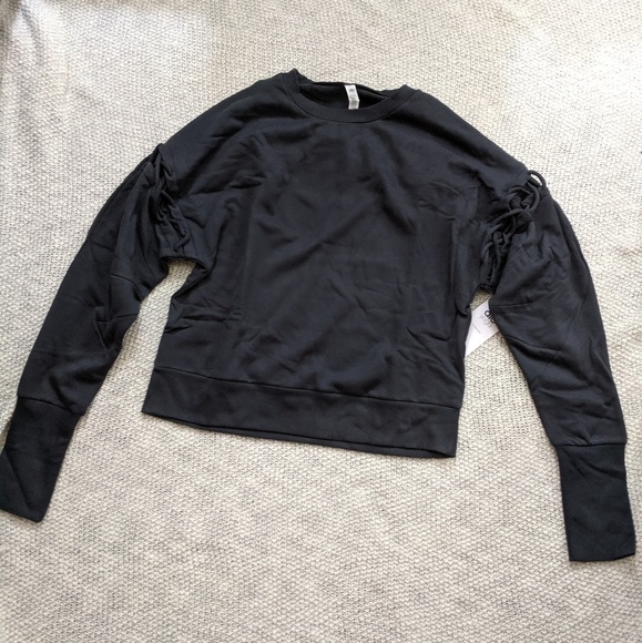 ALO Hook-up Lattice Long Sleeve Pullover Sweater L - Picture 4 of 8